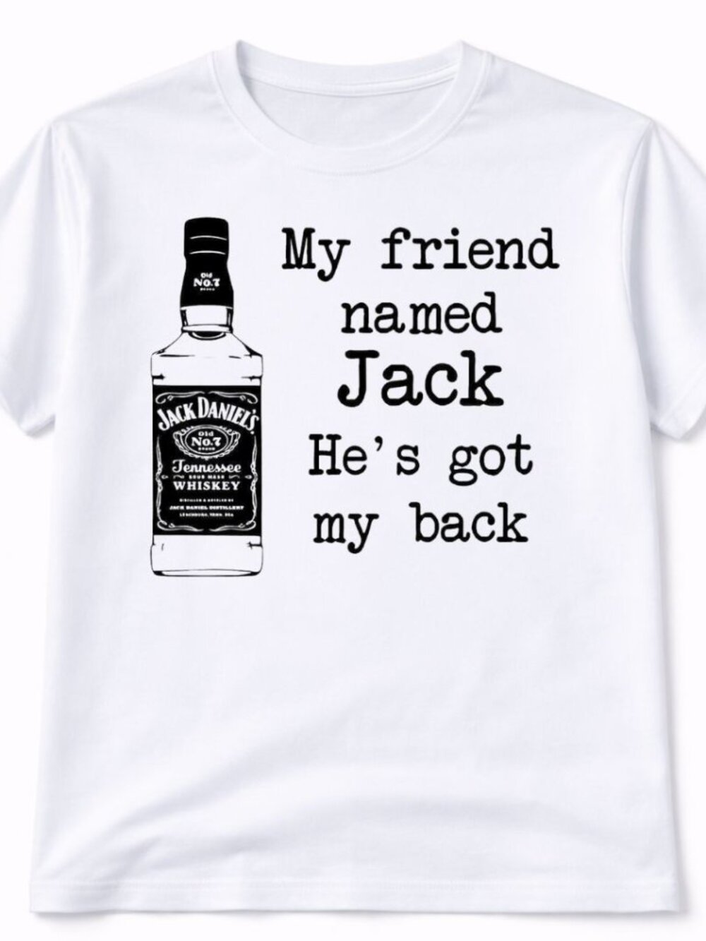 Jack Daniels Graphic T Shirt Trendy Tee Mens White Top